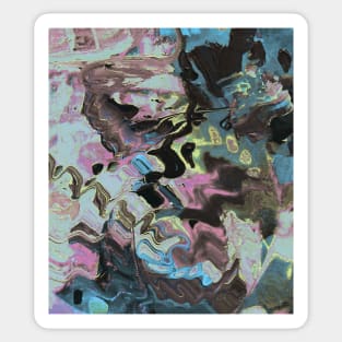 Trippy Paint Glitch Marbled Sticker